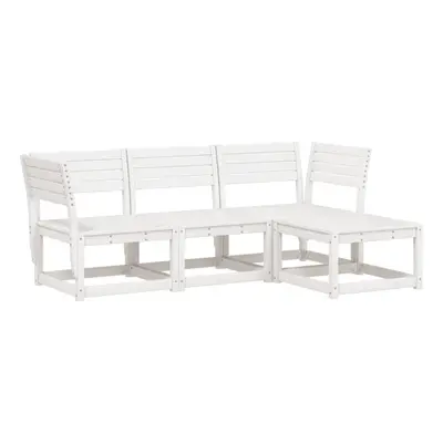 vidaXL Garden Lounge Set Piece Outdoor Lounge Set White Solid Wood Pine