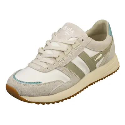 (4) Gola Chicago Womens Fashion Trainers in Off White Grey