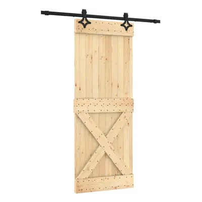 vidaXL Sliding Door Barn Door with Hardware Set Interior Door Solid Wood Pine