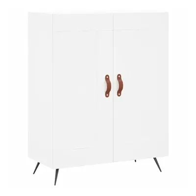 (white) vidaXL Sideboard Storage Side Cabinet Cupboard Smoked Oak Engineered Wood