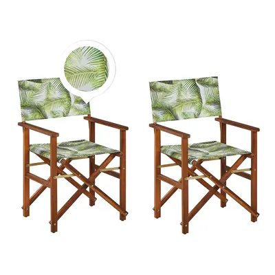 Set of Garden Chairs CINE Acacia Wood Light Green