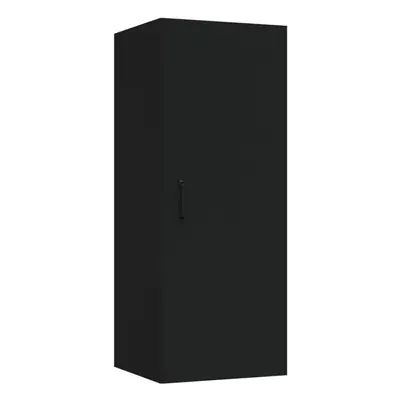 (Black) vidaXL Hanging Wall Cabinet Storage Cabinet Wall Cupboard Engineered Wood