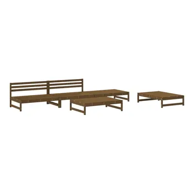 (honey brown) vidaXL Garden Lounge Set Outdoor Modular Sofa Set Piece Solid Wood Pine