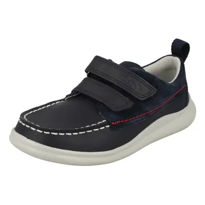 (Navy, UK Child) Boys Clarks Casual Light Weight Shoes Cloud Art K - G Fit