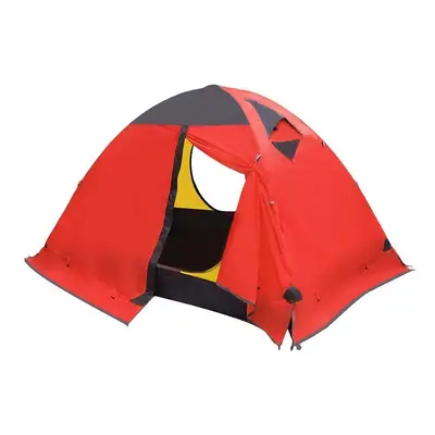 (Red) People Ultralight Outdoor Camping Tent Aluminum Pole 210T Polyester Fabric Coated PU5000mm