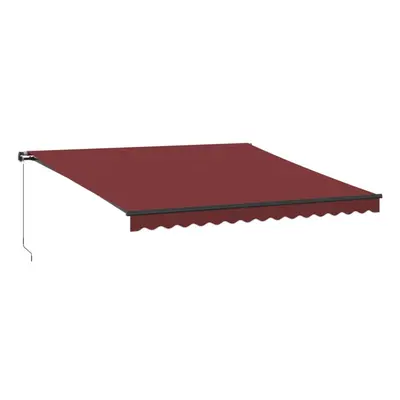 (burgundy, x cm) vidaXL Manual Retractable Awning Outdoor Patio Awning Sunshade Garden Canopy