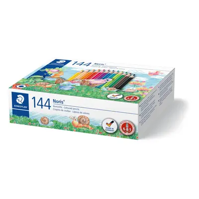 STAEDTLER 144C144 Noris Club Coloured Pencils, Pack of 144Â in School Box