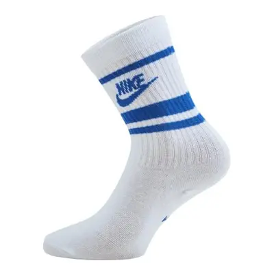 U Nk Crew NSW Essential STRIPE Socks - White/Game Royal/(Game Royal), Large