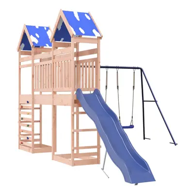 vidaXL Outdoor Playset Garden Playhouse Kids Playground Solid Wood Douglas