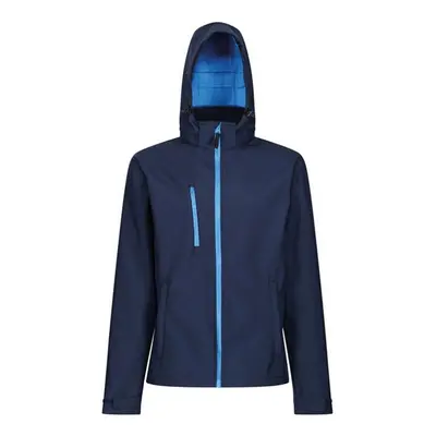 (S, Navy/French Blue) Regatta Mens Venturer Hooded Soft Shell Jacket