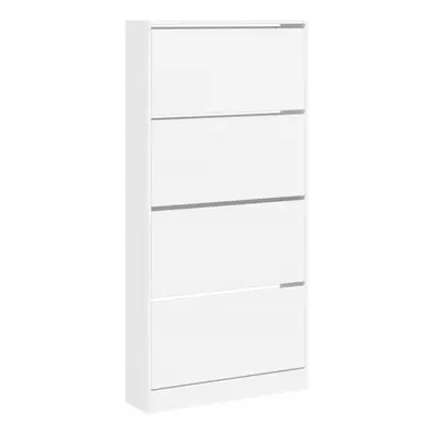 (white, x x 163.5 cm) vidaXL Shoe Cabinet with Flip-Drawers Shoe Storage Shelf Shoe Rack Cupboar