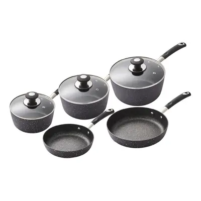 Tower T900110 Precision Piece Non-Stick Pan Set, Black