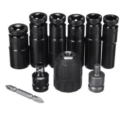 12pcs Socket Adapter Reducer Drill Bits Set Electric Spanner Accessories For Impact Driver