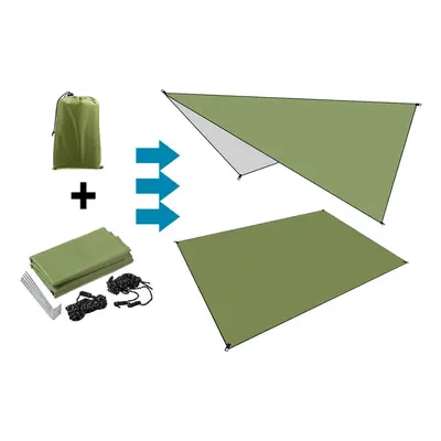 (L) 210D Oxford Fabric Army Green Moisture-proof Tent Shelter Folding Awning Tarp Hammock Rain S