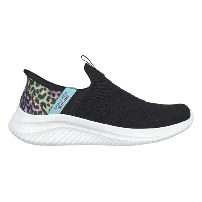 (12K UK, Black) Skechers Kids Ultra Flex 3.0 Colory Wild Slip On Trainers Sneakers - Black