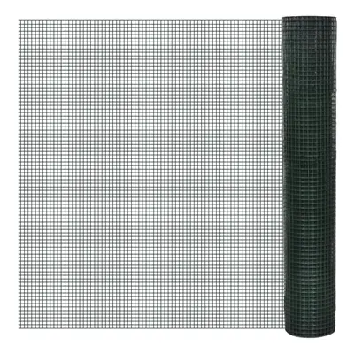 (green, x m x mm) vidaXL Chicken Wire Fence Steel with PVC Coating Wire Mesh Roll Wire Fencing