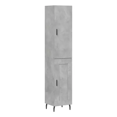 (concrete grey, wood door) vidaXL Highboard Sideboard Cupboard Side Board Storage Cabinet Engine