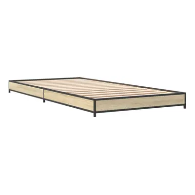 (sonoma oak, x cm/ 14.5 cm) vidaXL Bed Frame Bed Black 180x200 cm Super King Engineered Wood and