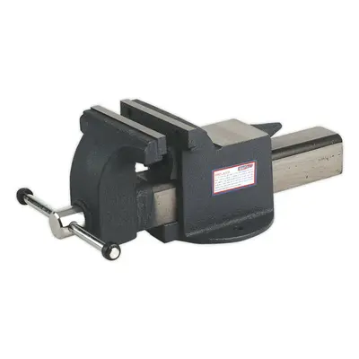 Heavy-Duty Bench Mounted Steel Vice - 150mm Jaw Width - Built In Anvil