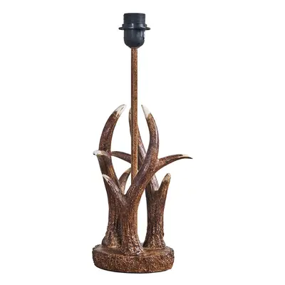 Intertwined Caribou Antler Design Table Lamp Base in a Rustic Natural Finish