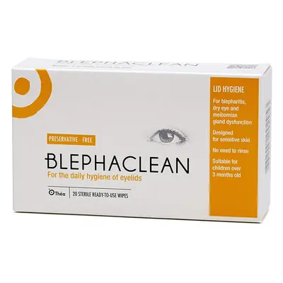 80 Blephaclean Sterile Daily Eyelid Wipes For Blepharitis | Hygienic & Hydrating Eyelid Wipes Ef