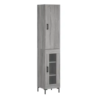 (grey sonoma) vidaXL Highboard Sideboard Tall Storage Cabinet Side Cabinet Engineered Wood