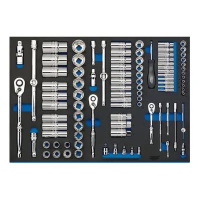 Socket Set in Full Plus Drawer EVA Insert Tray, 1/4"", 3/8"" & 1/2"" (96 Piece)