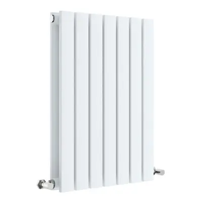 Square Horizontal Double Panel Radiator - 600mm x 412mm - BTU - Satin White