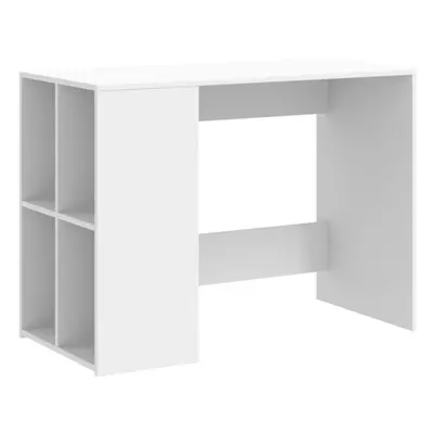 (white) vidaXL Desk Writing Desk Office Study Working Computer Table Engineered Wood