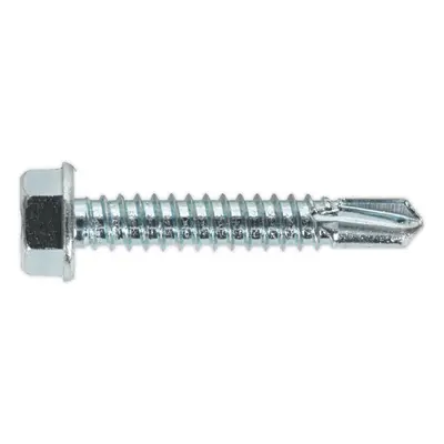 100 PACK 6.3 x 38mm Self Drilling Hex Head Screw - Zinc Plated Fixings Screw