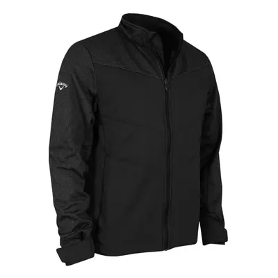 (S, Black Heather) Callaway Golf Mens Mixed Media Primaloft Swingtech Insulated Jacket