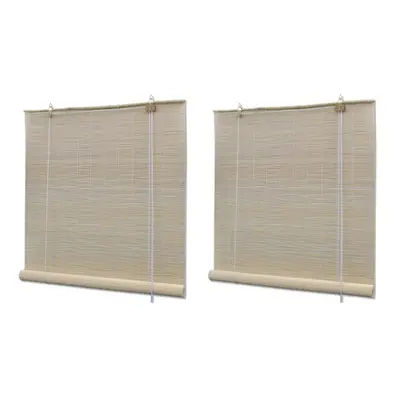 vidaXL Bamboo Roller Blinds Kitchen Blackout Curtain pcs 120x160 cm Natural