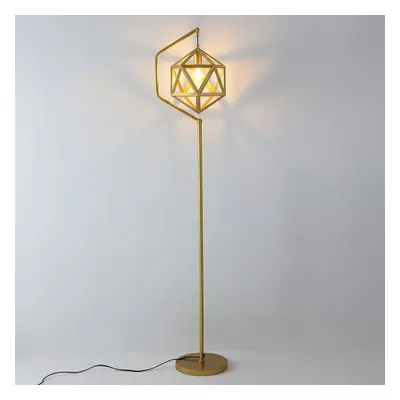 Modern Floor Lamp with Hexagonal Shade