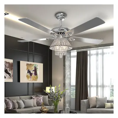 52 Inch Modern Wood Blade Ceiling Fan Light Chandelier