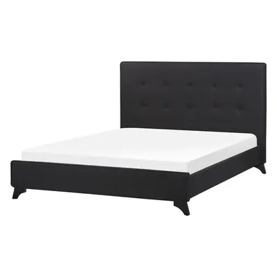 Bed AMBASSADOR x cm (EU Double) Fabric Black