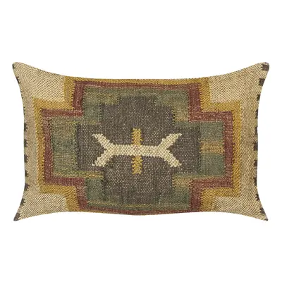 Jute Cushion Geometric Pattern x cm Multicolour PULICAT