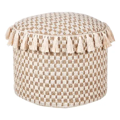 Pouffe PIRAK Beige Cotton