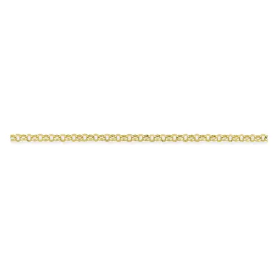 (20) Jewelco London 9ct Light Yellow Gold - Round Belcher Pendant Chain Necklace - 3.3mm gauge