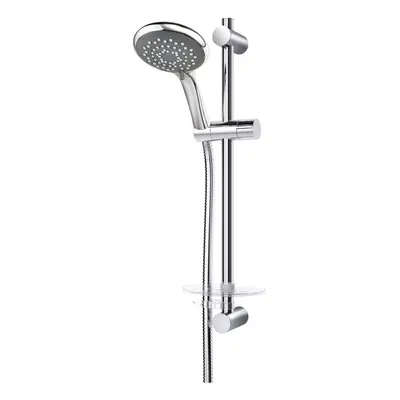 Triton Shower Kit Chrome Adjustable Slider Riser Rail Tray Anti Twist Hose