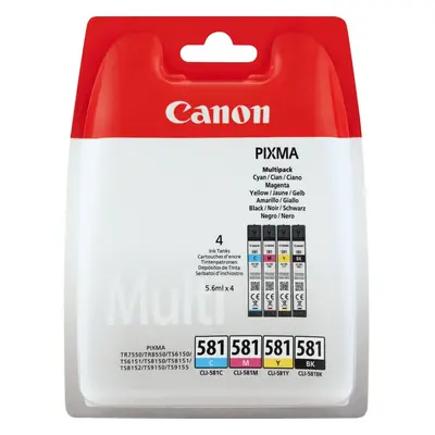 Canon cli-581 5.6' ml Ink Cartridge - Black/Cyan/Magenta/Yellow