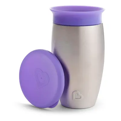 Munchkin Miracle Toddler Sippy Cup, Spill Proof, Ounce, Stainless Steel, Purple