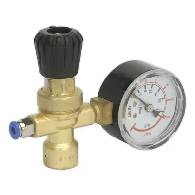 MIG Gas Regulator for Disposable Cylinders - 4bar Max. Pressure - Pressure Gauge