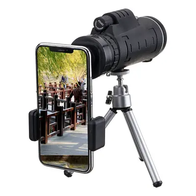 40X60 Monocular Optical HD Lens Telescope + Tripod + Mobile Phone Clip Handheld Night Vision Mon