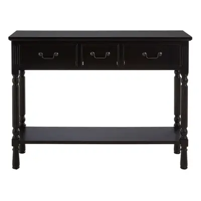 Premier Housewares Heritage Drawer Vintage Black Console Table