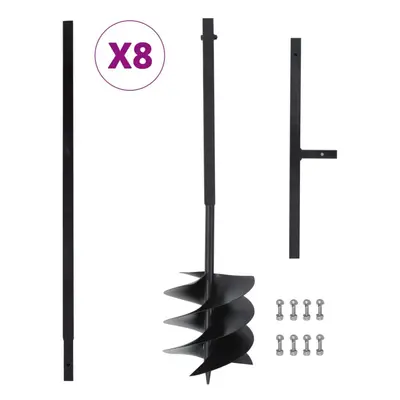 vidaXL Ground Drill with Handle mm with Extension Tube m Steel Tool