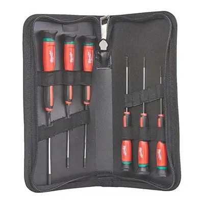 Set of MILWAUKEE TRI-Lobe Precision Torx Screwdrivers Black-Red