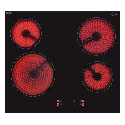 CDA HC6621FR 58cm Ceramic Hob - Black