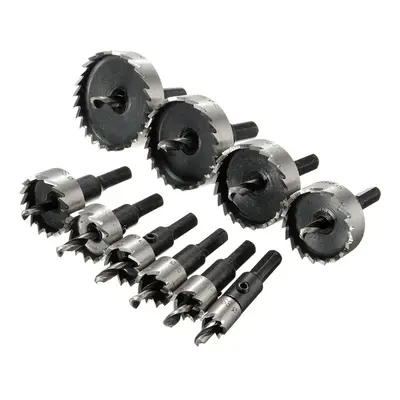 10pcs 12/16/18/20/25/30/35/40/45/50mm HSS Hole Saw Cutter Set 12-50mm Metal Wood Alloy Drill Bit