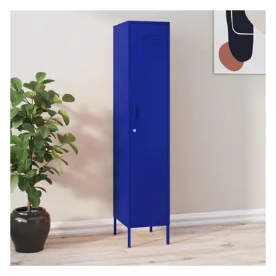 vidaXL Locker Cabinet Navy Blue Steel Storage Office Home Cabinet Organiser