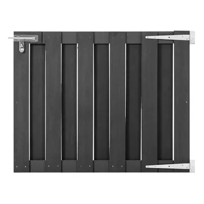 vidaXL Garden Gate WPC 100x80cm Grey Entrance Driveway Bonanza Fence Door